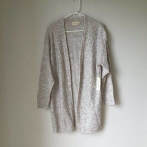 Dreamers Open Front Long Cardigan Size M